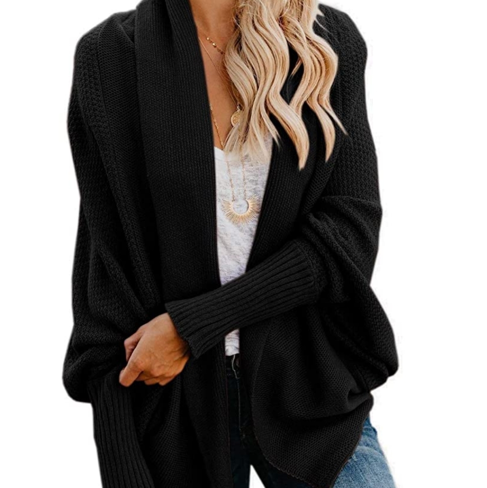 Black batwing sweater
